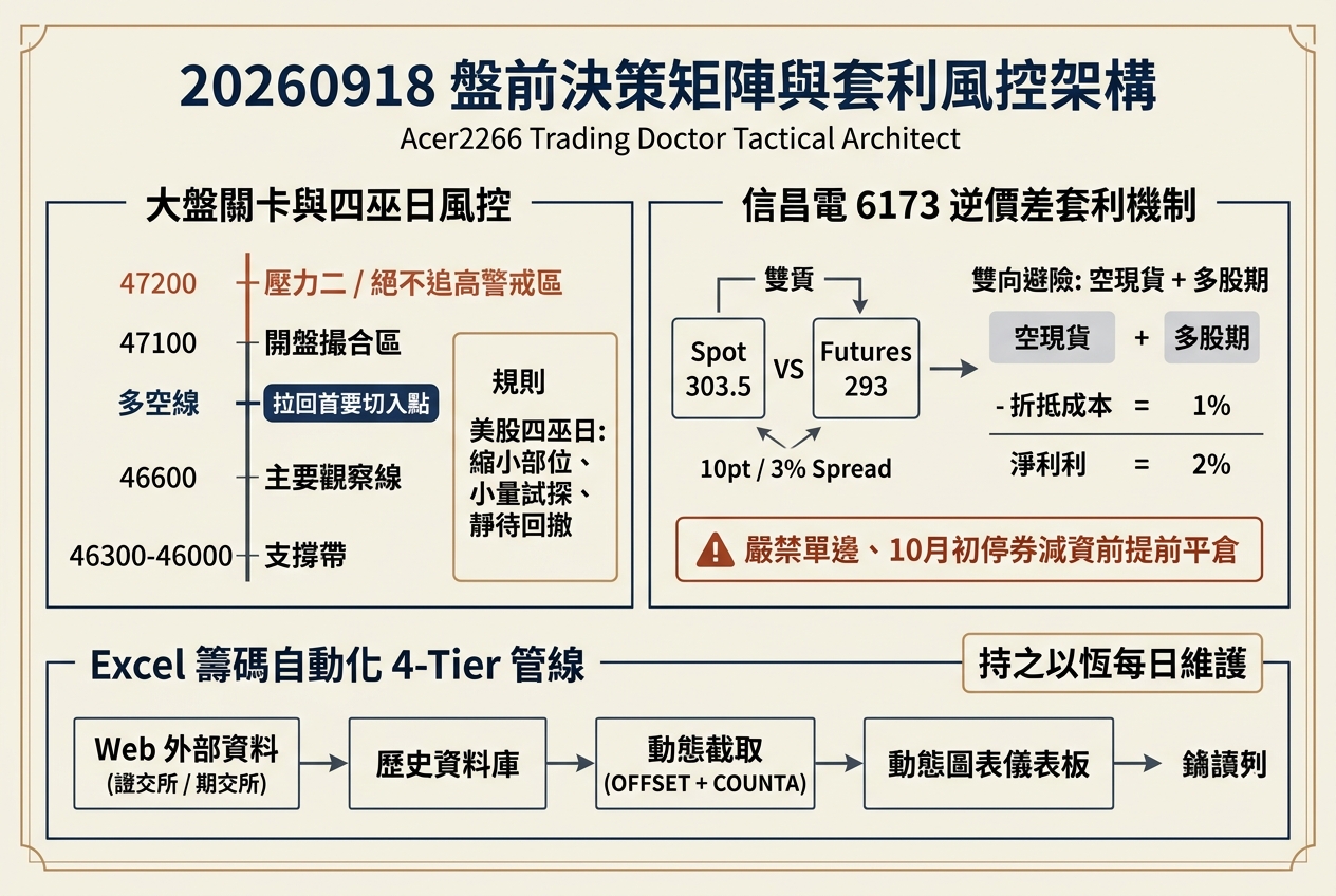 20260918 盤前決策矩陣與套利風控架構